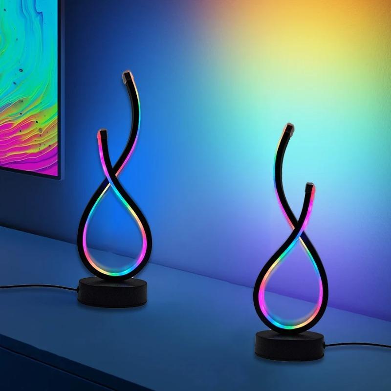 2026 LED Desk Lamp for Bedroom Bedside RGB Colorful Creative Decorative Mood Heart-Shaped Wine LED Table Bar Light USB Powered