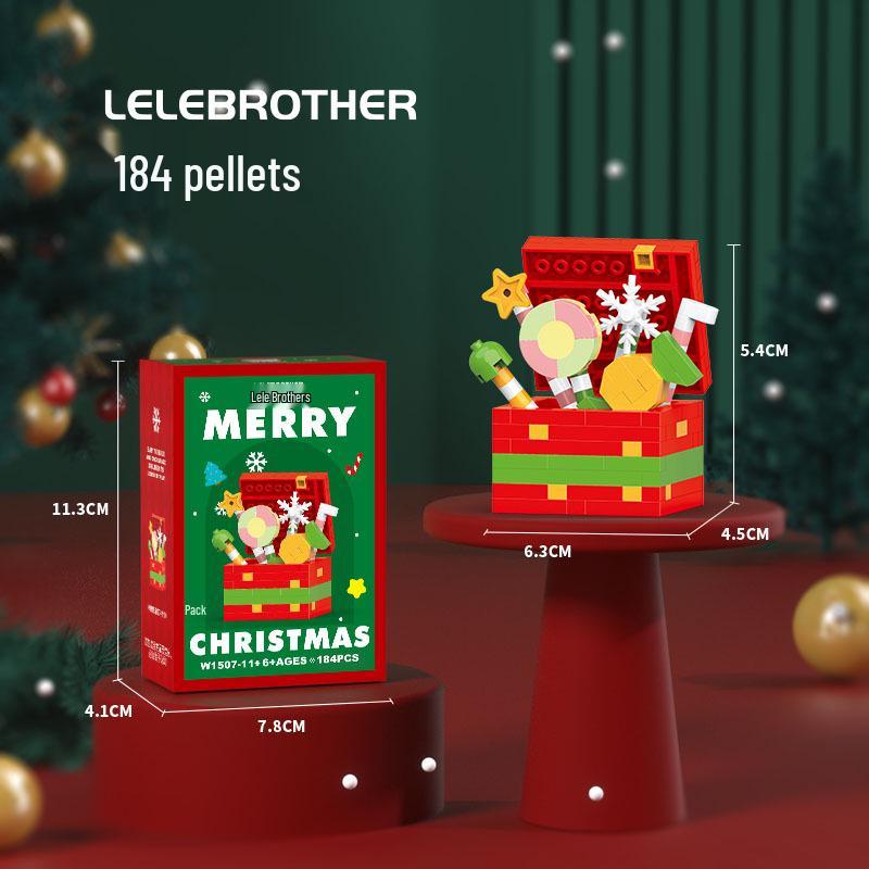 Christmas-Themed Lego-Compatible Building Blocks: Tree, Reindeer & Santa Set