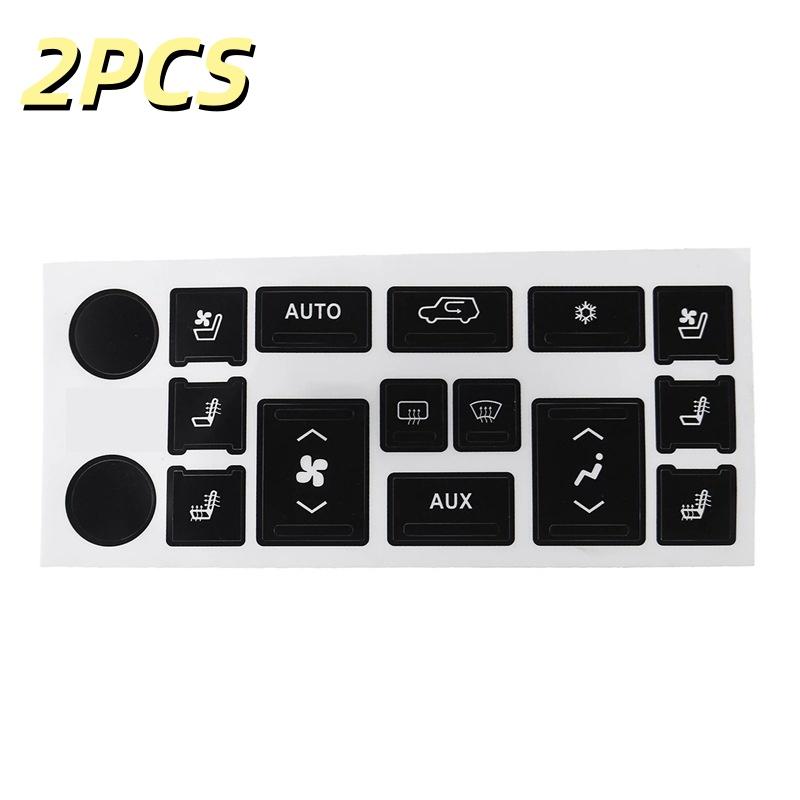2 Sheets Central Control Dashboard Button Stickers Car Button Ac Label For Repairing Air Conditioning Control Buttons