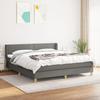 3130210 vidaXL Divan Bed with Mattress Dark Grey 180x200cm Fabric