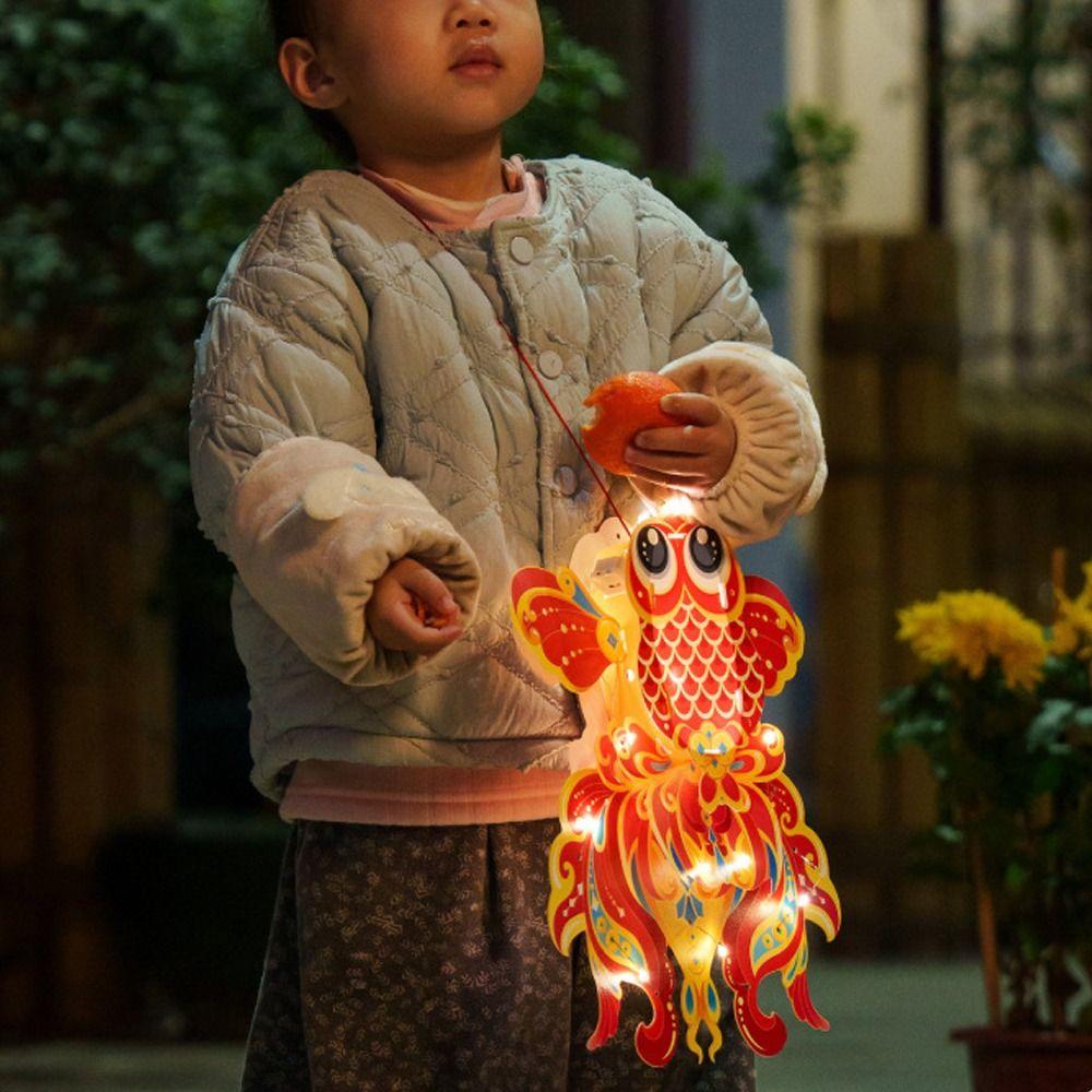 Cute Chinese Fish Lantern Waterproof Celebration Lantern Handheld Goldfish Lantern  New Year
