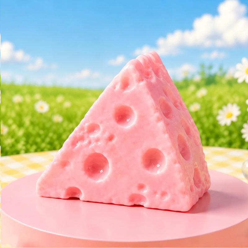 1 pièce Jouets de décompression doux à montée lente Simulation de fromage Jouet à presser Mignon Décoration de bureau Cadeau pour Chambre Bureau Relaxant