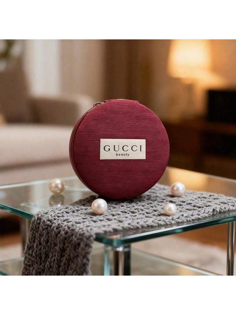 Girl bag Cushion Case - Encora Red Portable Makeup Bag, Earphone & Coin Pouch, Jewelry Organizer