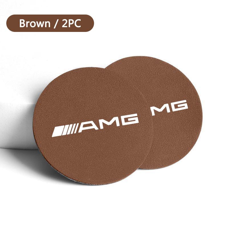 Car Water Cup Pad Car Coaster Anti-Slip Drink Holder Mat Suede For MERCEDES BENZ W211 W204 W210 W203 CLA GLA Auto Accessories PF0