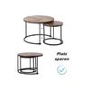 Table Basse Ronde - MUVOE - Lot De 2 - MDF - Métal - Design Moderne