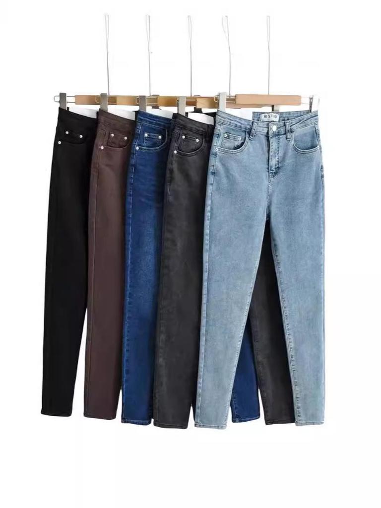 Women's High-Waisted Stretch Skinny Jeans - Slim Fit Hip-Lifting Pencil Pants