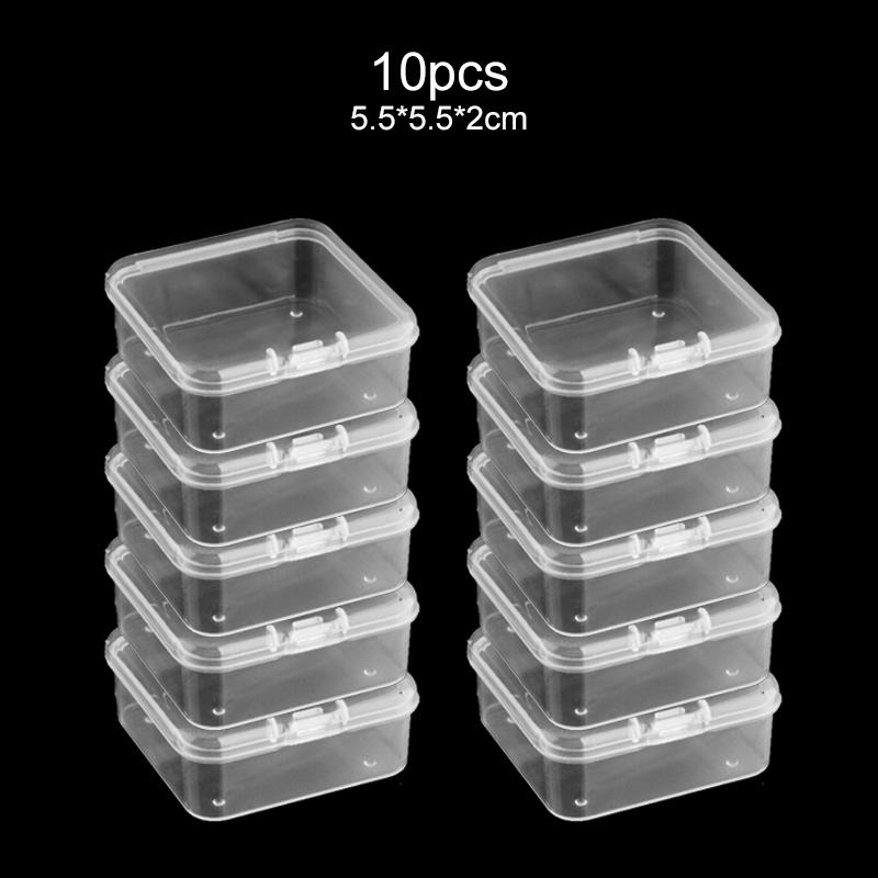 

Storage Box Kit Plastic Transparent Square Rectangle Packaging Boxes For DIY Handmade Item Storage Multiple Individual Grids TMZ