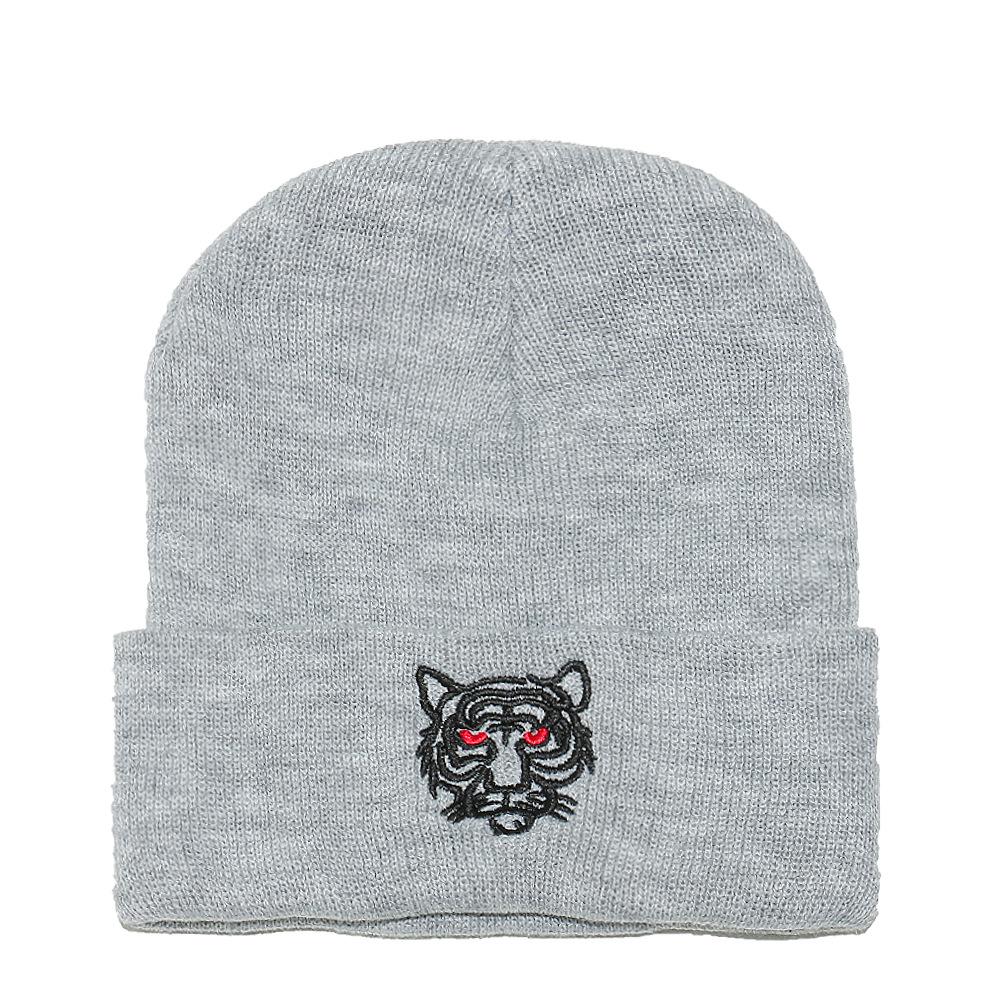 Tiger Head Wool Knitted Hat Student Outdoor Men's and Women's Winter Thermal Hat Pullover Hat Men