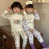 Kids' Cotton Autumn Pajama Set: Long-Sleeve Top & Pants for Boys and Girls