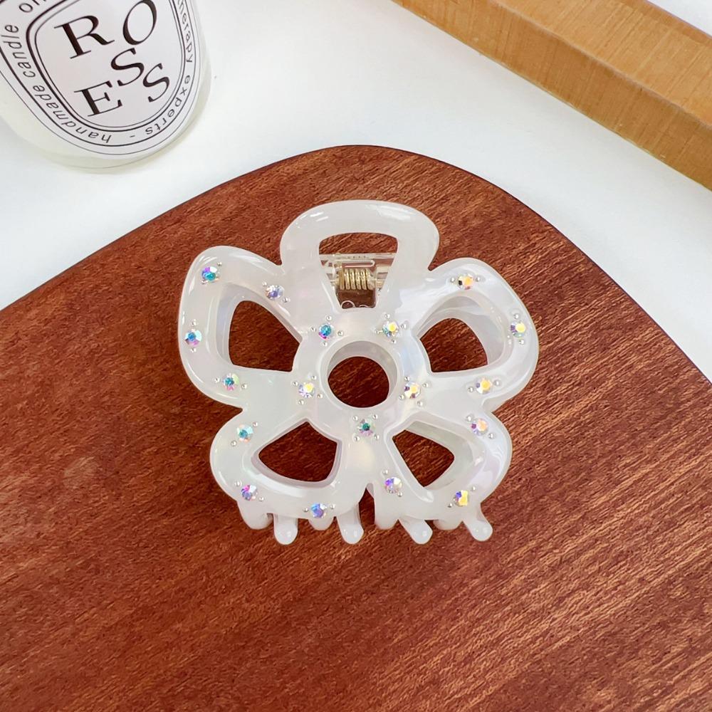 Headwear Acetate Hair Clip Hairpin Hair Grab Creative Hollow Flower  Hair Claws  Streetwear