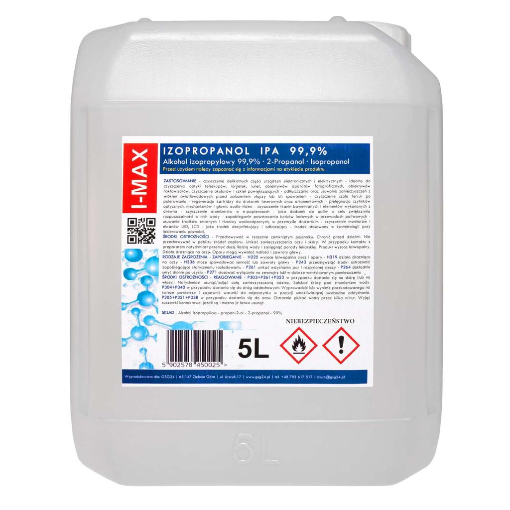 Alcool isopropilico IPA IMAX 999 5L