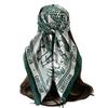 Simple satin silk scarf scarf printed geometric shawl color matching square scarf 91 * 91 headscarf spot supply