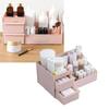 Cosmetic Storage Box Elegant Multifunctional Countertop Makeup Organizer with Drawers for School Office Art Supplies M