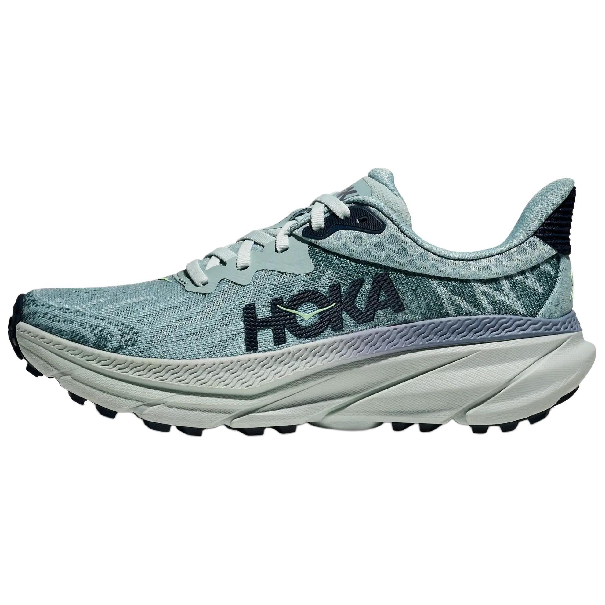 

Hoka One One Challenger 7 Comfortable Slip Resistant Durable Low Top Trail Running Shoes Women Running Shoes Gray Blue 1134498-DRZY 40