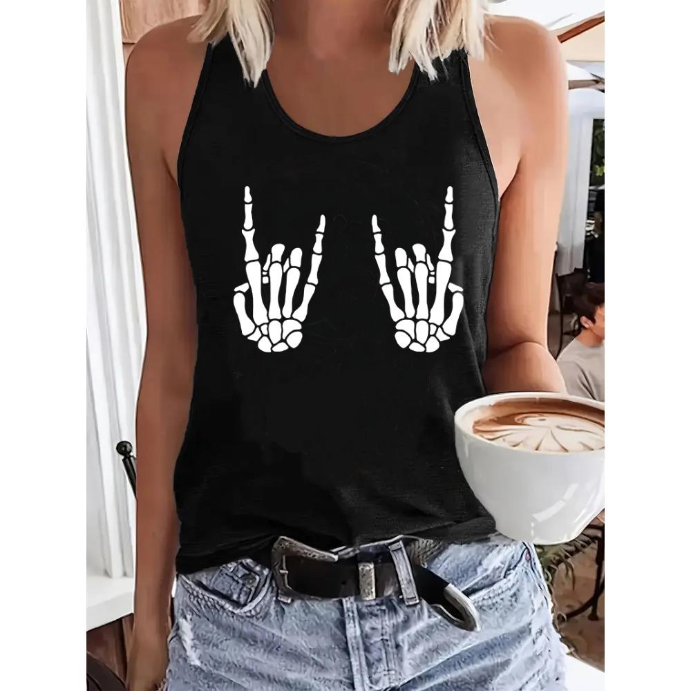 

Retro Skull Finger Retro T-shirt Tank Top S