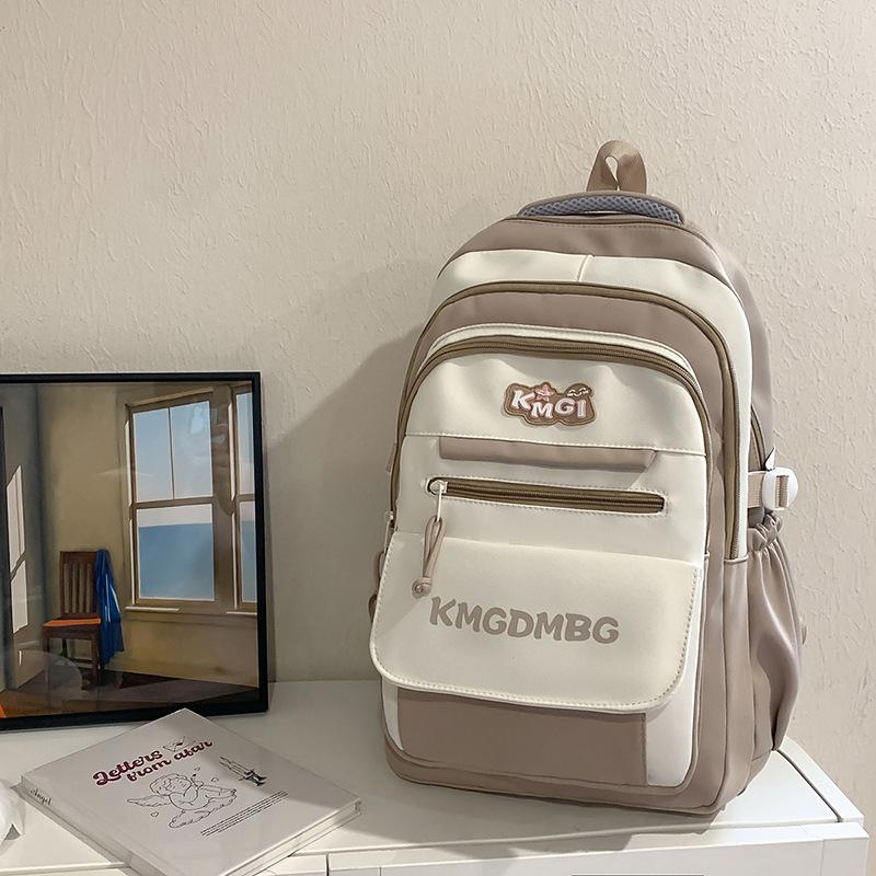 

Lightweight Fashionable Simple and Color Blocking Versatile Schoolbag A Backpack for Junior and Senior High School Students .