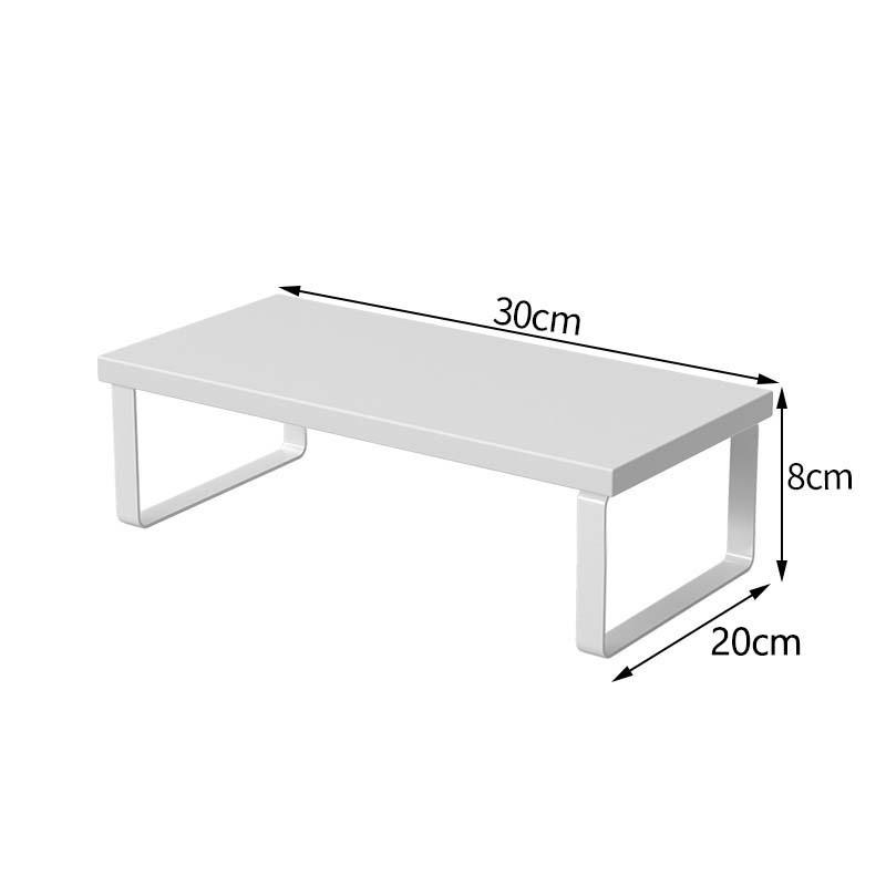 Wooden Desktop Monitor Riser Stand with Laptop Storage 50x25x8