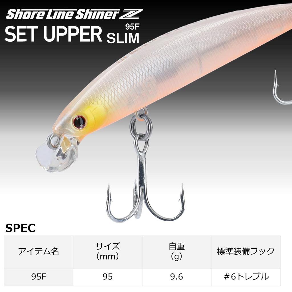 Daiwa Shoreline Shiner Z Set Upper Slim 95F Pink Head Clear Chart 95mm