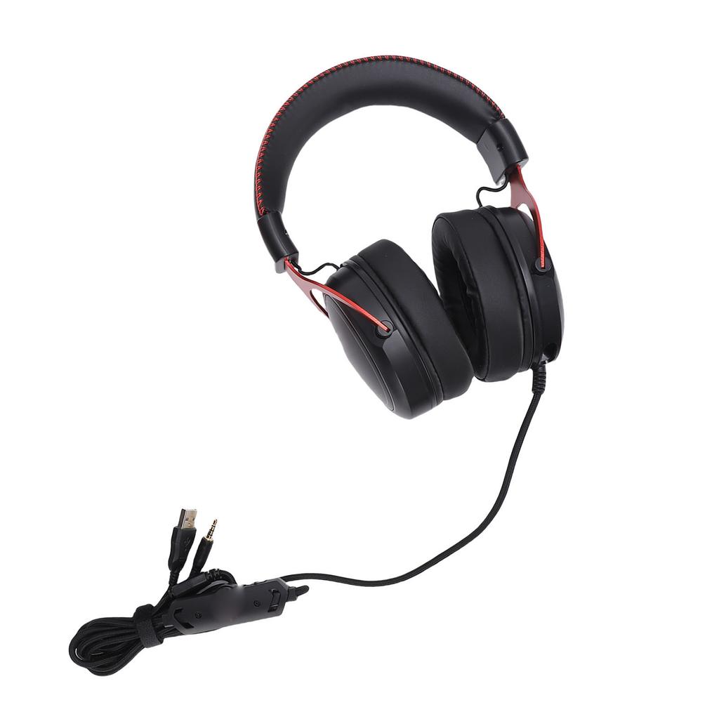 Gaming Headset Wired PC RGB Luminous Noise Reduction Over Ear Headphones with Mic
