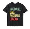 T-shirt Imprimé Vintage Drôle Mari Papa Ingénieur Légende T-shirt Graphique T-shirt à Manches Courtes Homme Haute Qualité Haut Homme