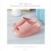 High Heeled Slippers Women's Summer Thick Bottom Slope Heel Fashion Outside Wear Princess Wind Increase Sandals Non-slip Breathable Home Slippers