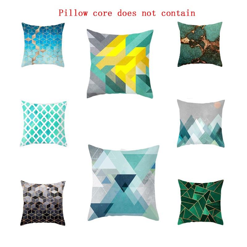 Geometric Pattern Simple Pillow Case Abstract Art Home Decoration Plush Fabric