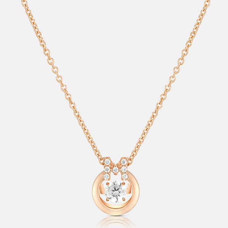 METROCITY JEWELRY Brillio Silver Rose Necklace A213SN1602RPA