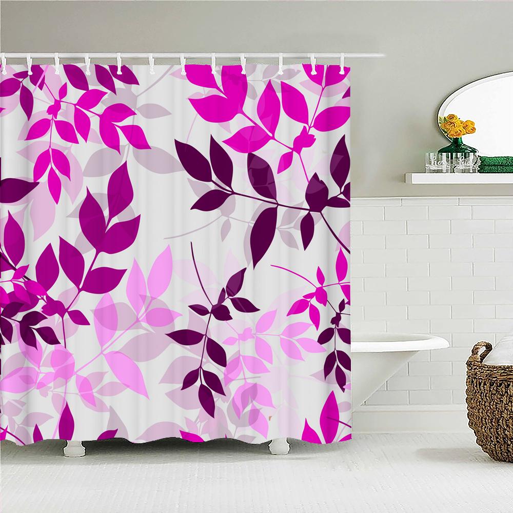 3d Printing Flowers Shower Curtains Bathroom Curtain Waterproof With Hooks Polyester Cloth 180x240cm Bath Home Decor Screen