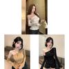 Oversize T Shirt For Women With Embroidery And Slant Neck For Spring Summer