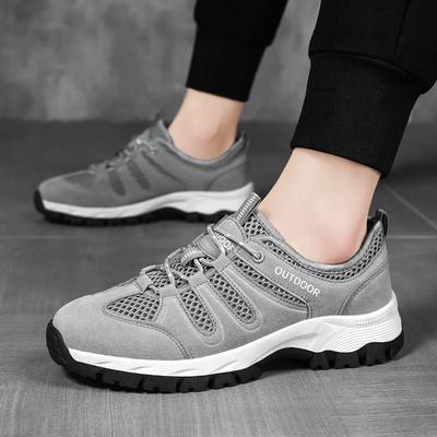 Large Size Men Soft Casual Shoes Summer Breathable Outdoor Mesh Sneakers Male Light Black Footwear Flat Fashion Boys Travel