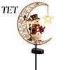 Decorative Pathway Lighting for Patios Solar Christmas Yard Stakes Light, Nutcracker Soldier/Angel/Red Bird/Snowman Outdoor Garden Lamp, Gift