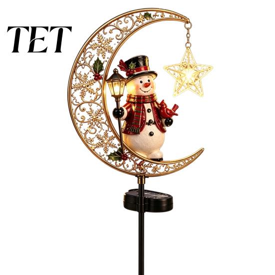 Decorative Pathway Lighting for Patios Solar Christmas Yard Stakes Light, Nutcracker Soldier/Angel/Red Bird/Snowman Outdoor Garden Lamp, Gift