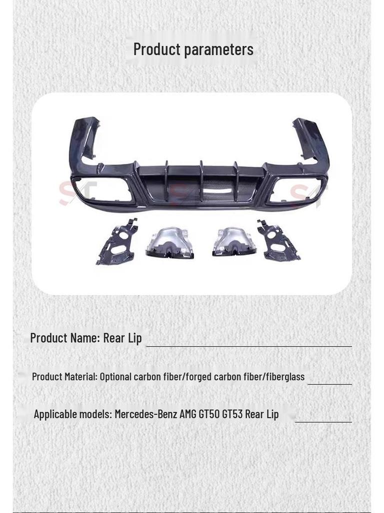 Mercedes AMG GT50/GT53 Carbon Fiber Rear Diffuser Lip