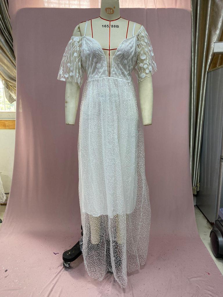 Spring 2025 Elegant One-Shoulder Lace Wedding Dress for Plus Sizes