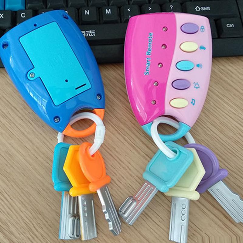 Baby Remote Control Musical Car Key Toy Chanin Light Play Education Keychain