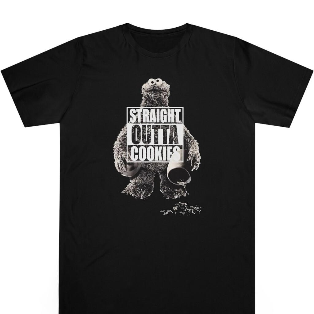 Funny Sesame Street Straight Outta Cookies Unisex T Shirt S-5XL S