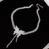 Luxury Crystal Choker Necklace for Women Water Drop Pendant Necklace Trend Weddings Jewelry Party Gifts