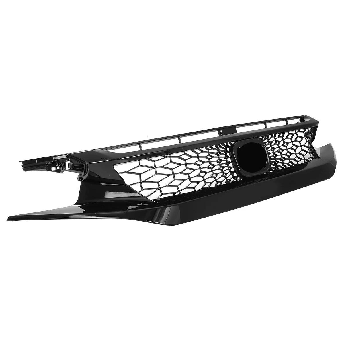 Cross-Border Black Middle Net Grille for 2016-2021 Honda Civic Type S Front Modification Parts чёрный