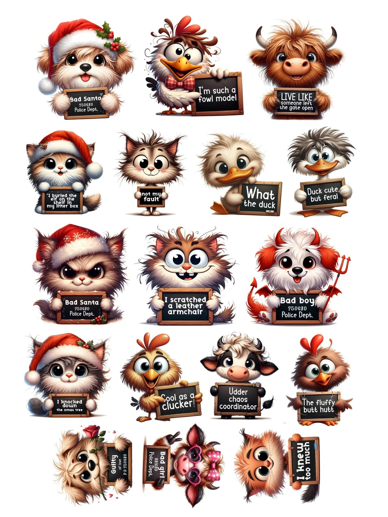 

17pcs Cute Interesting Animals Scrapbooking Stickers /decorative Sticker /DIY Craft Photo Albums Decals Stationary белый