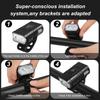 Dual T6 Aluminum Bike Headlight Set: High/Low Beam, USB Charging, Front & Rear Lights for Outdoor Riding