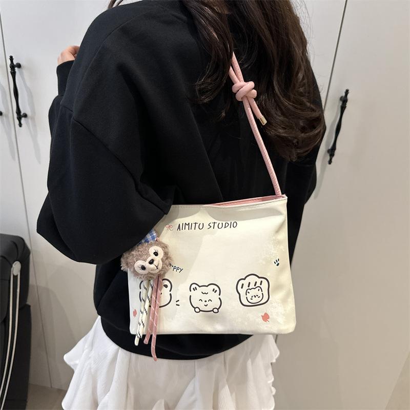 Casual Simple Niche Design Women's Bag Texture Fashionable 2025 Spring New Trend Large Capacity Shoulder Messenger Bag