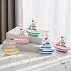 Sailboat Model Solid Wood Hand-Painted Small Sailing Ship Model Living Room Study Room Children Room Ocean Style Display Mold
