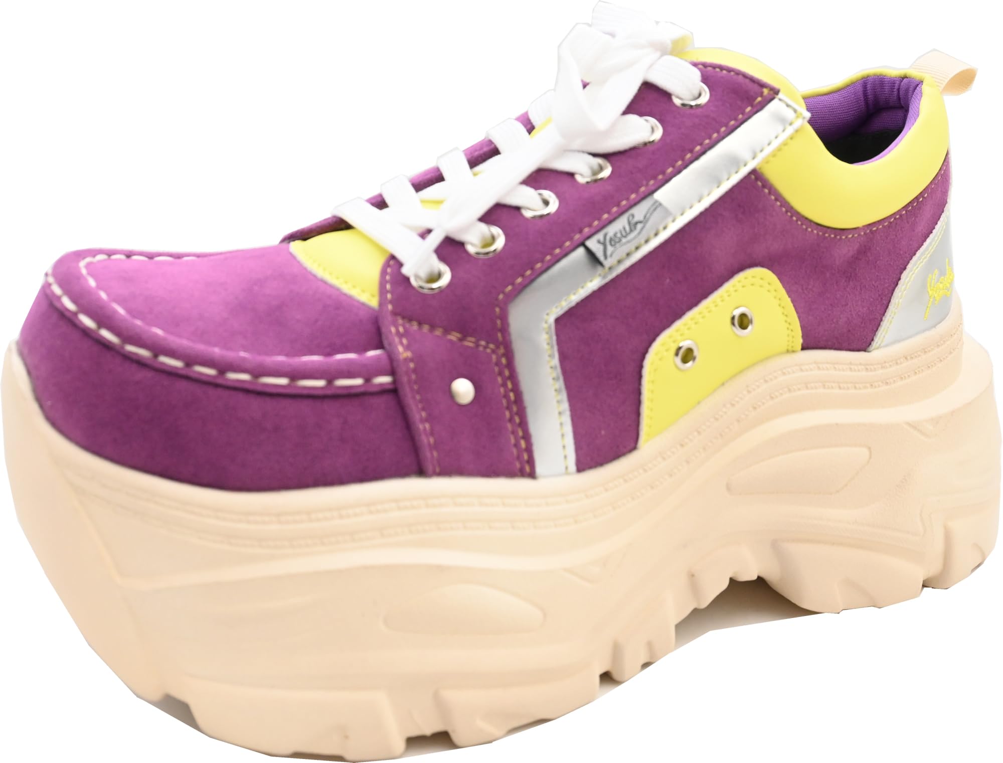 

Мужские туфли на платформе Yosuke, фиолетово-черные, размер 27.0 см, 4468025