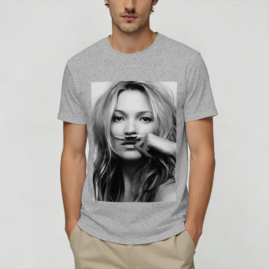 Kate Moss Cotton T Shirt For Unisex Summer Street Style TShirts ONeck Fashion Tees Oversize Wholesale Clothing