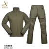 Camouflage Tactical Long Sleeve Shirt Pants Set Water Resistant Stretch Durable Breathable Outdoor Training Suit Hiking