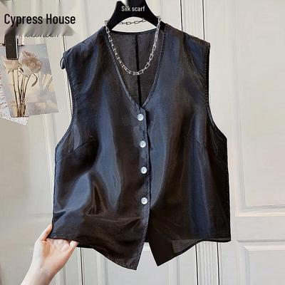 Gilet da abito da donna a V monopetto