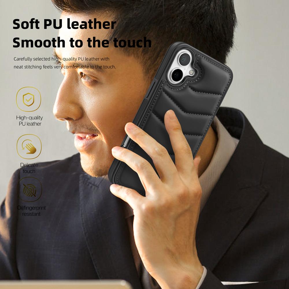 KEYSION Luxuxy PU Leather Card Pocket Case for MagSafe for iPhone 16 16 Plus Magnetic Kickstand Phone Cover for iPhone 15 15Plus