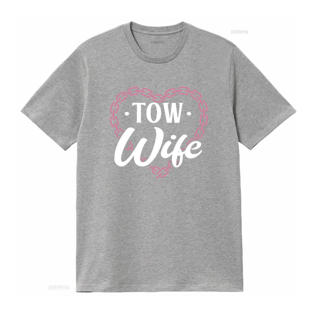 Tow Truck Wife T Shirt Driver Towing  vintage Washed Comfortable Stylish Breathable graphic Top For Everyday Wear Slightly