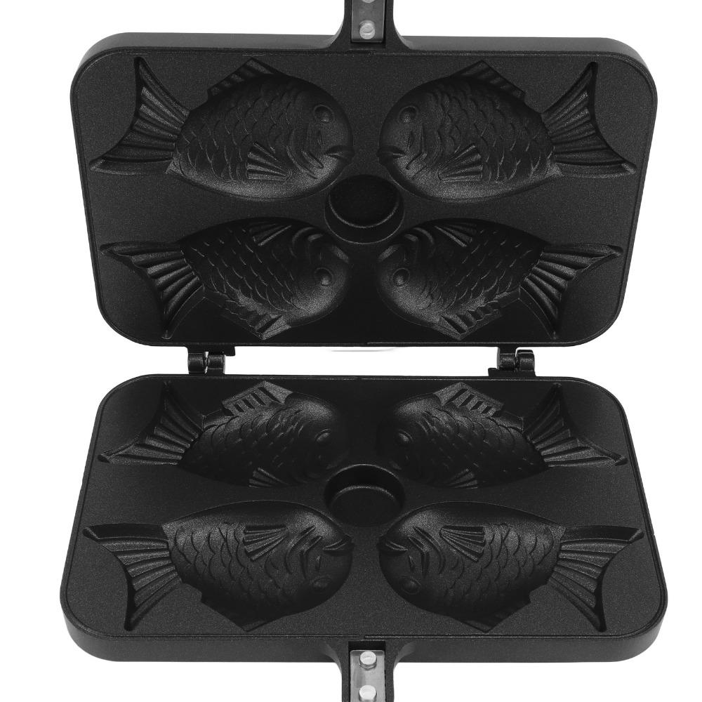 Double Sided Taiyaki Frying Pan Non Stick Taiyaki Frypan Taiyaki Fish Shape Cake Maker Breakfast