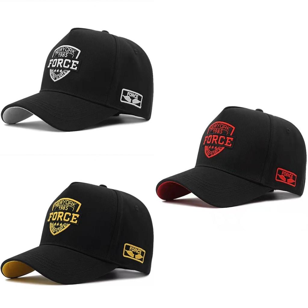 Embroidered Letter Force Baseball Cap Round Top Breathable Hat Adjustable Gift